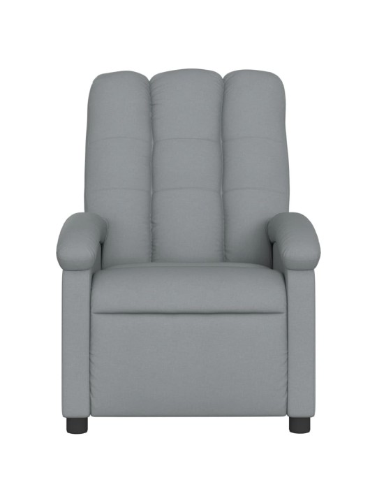 Polohovací křeslo světle šedé textil