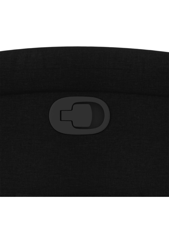 Polohovací křeslo černé textil