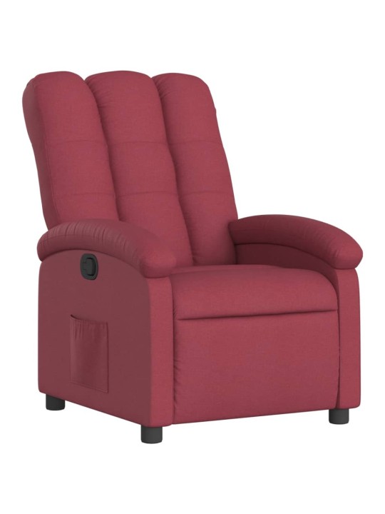 Polohovací křeslo vínové textil