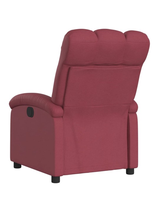 Polohovací křeslo vínové textil