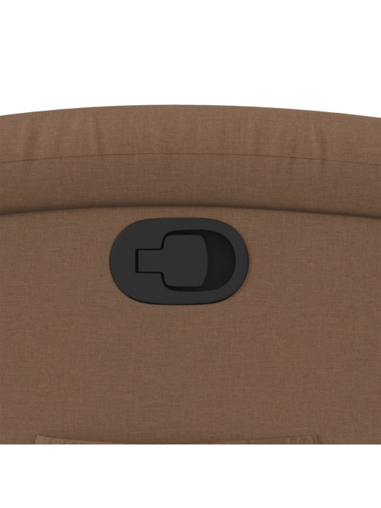 Polohovací křeslo hnědé textil