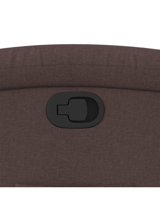 Polohovací křeslo tmavě hnědé textil