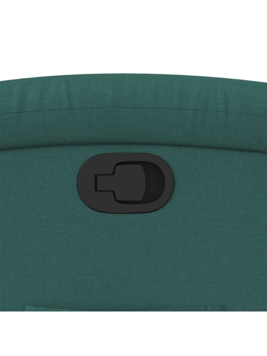 Polohovací křeslo tmavě zelené textil
