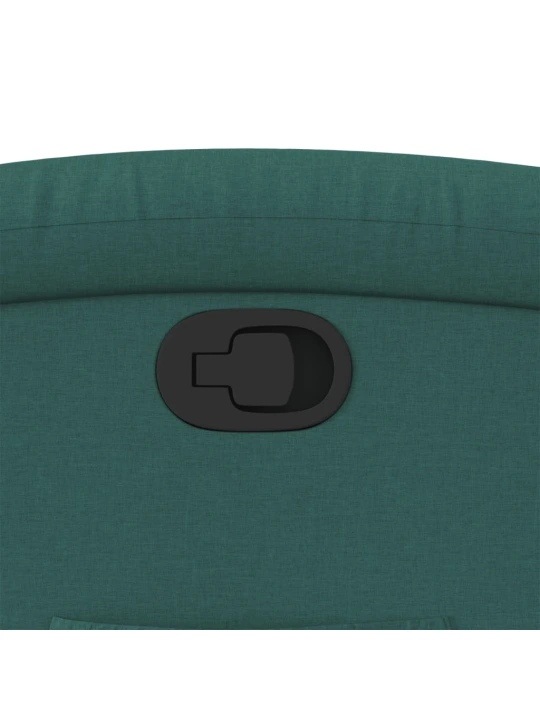 Polohovací křeslo tmavě zelené textil