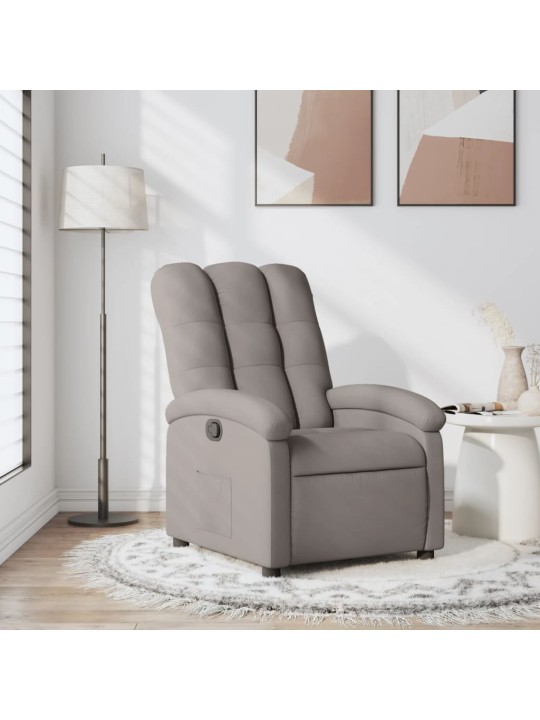 Polohovací křeslo taupe textil
