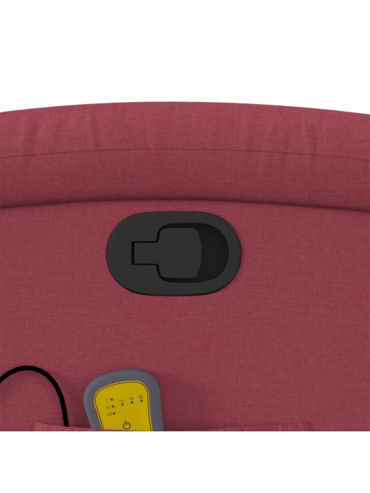 Masážní polohovací křeslo vínové textil