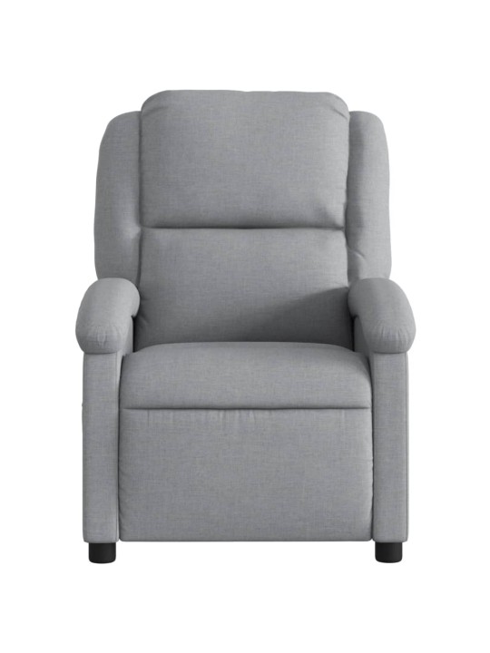 Polohovací křeslo světle šedé textil