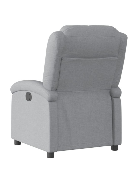 Polohovací křeslo světle šedé textil