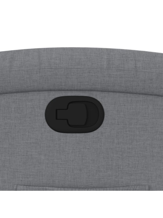 Polohovací křeslo světle šedé textil