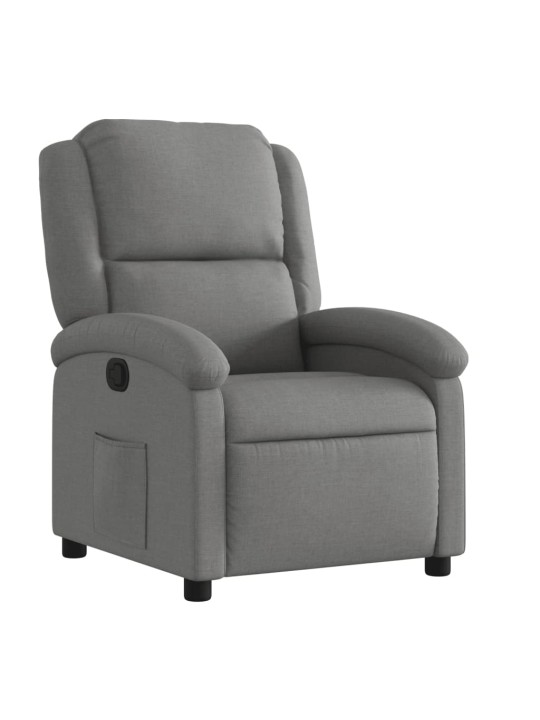 Polohovací křeslo tmavě šedé textil
