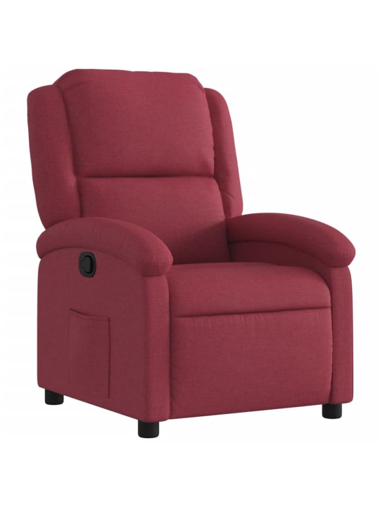 Polohovací křeslo vínové textil