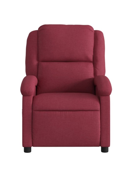 Polohovací křeslo vínové textil