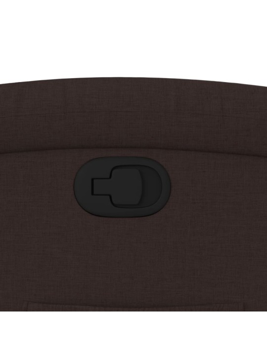 Polohovací křeslo tmavě hnědé textil