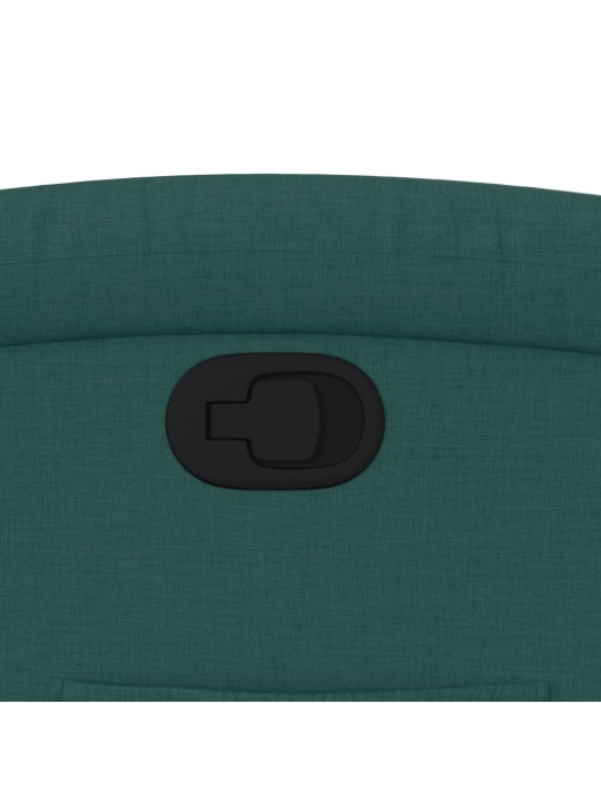 Polohovací křeslo tmavě zelené textil