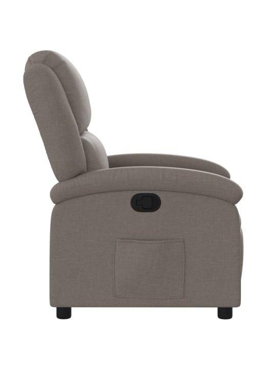 Polohovací křeslo taupe textil