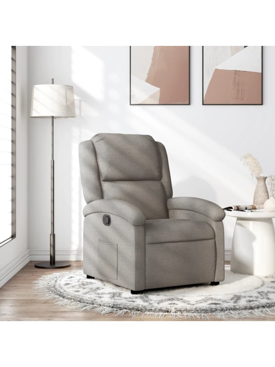 Polohovací křeslo taupe textil