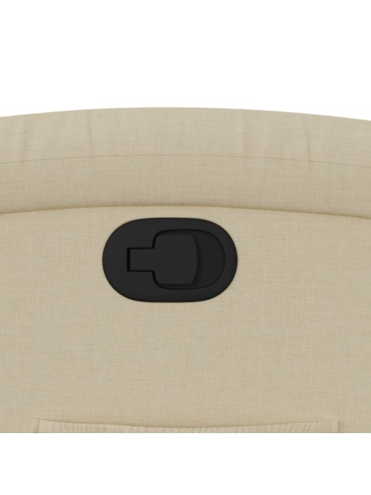 Polohovací křeslo krémové textil