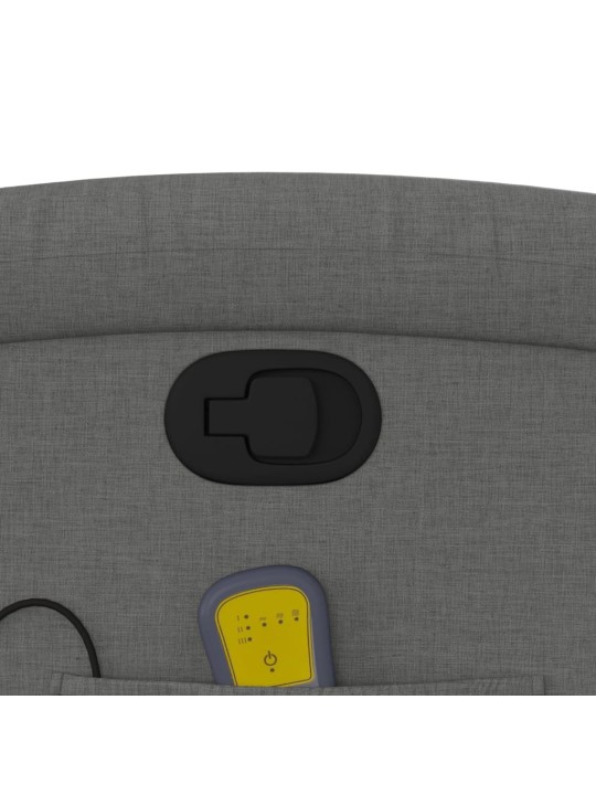 Masážní polohovací křeslo tmavě šedé textil