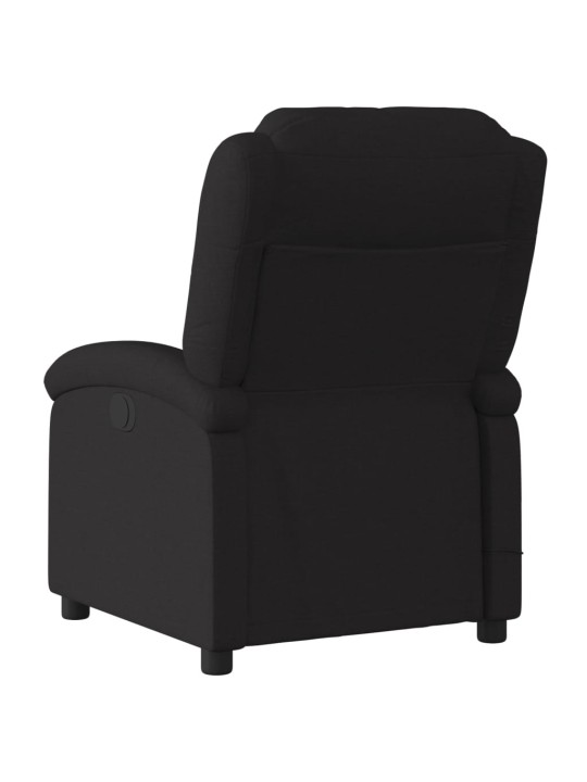 Masážní polohovací křeslo černé textil