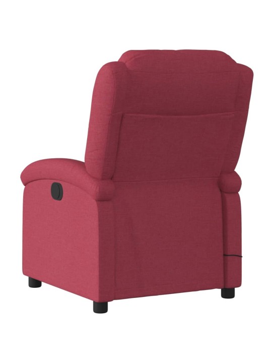 Masážní polohovací křeslo vínové textil