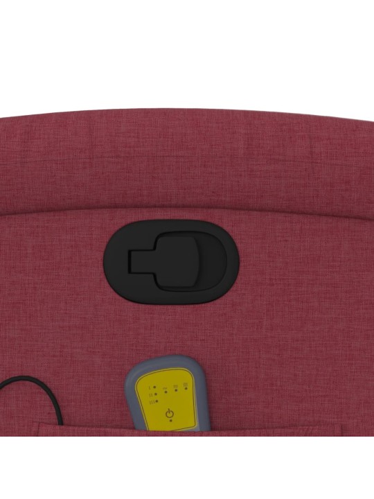 Masážní polohovací křeslo vínové textil