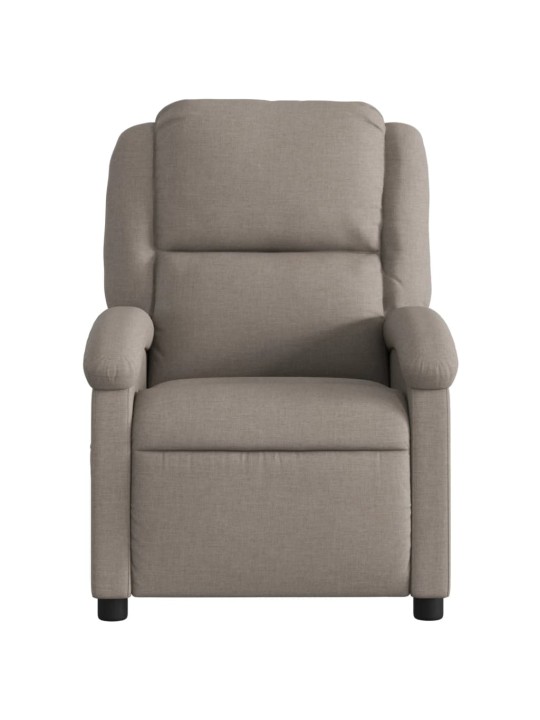Masážní polohovací křeslo taupe textil