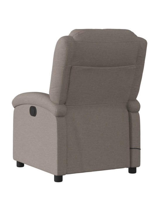Masážní polohovací křeslo taupe textil