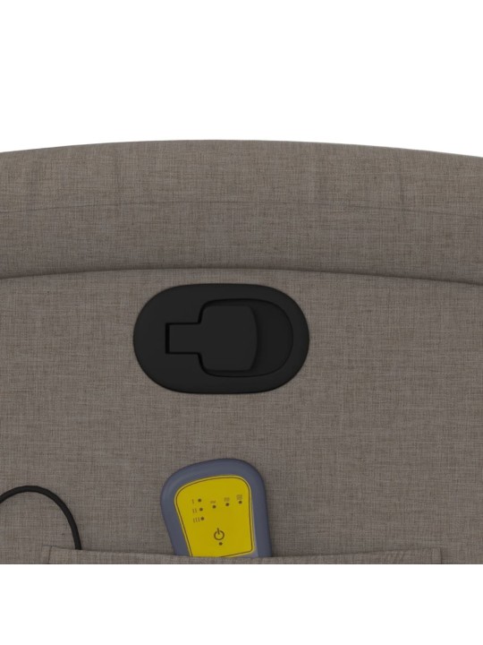 Masážní polohovací křeslo taupe textil