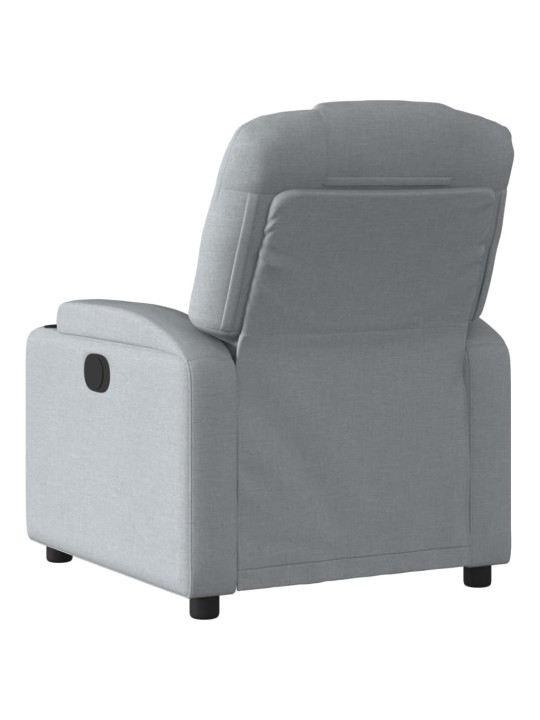 Polohovací křeslo světle šedé textil