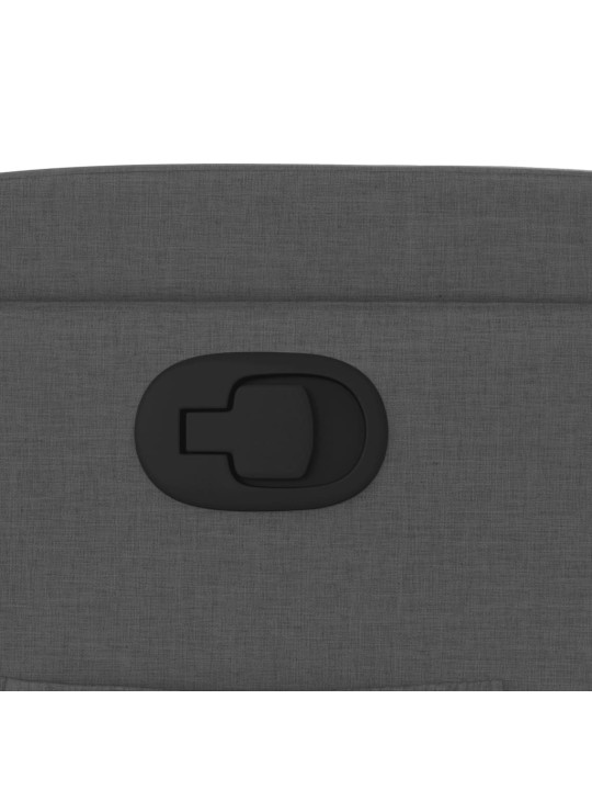 Polohovací křeslo tmavě šedé textil