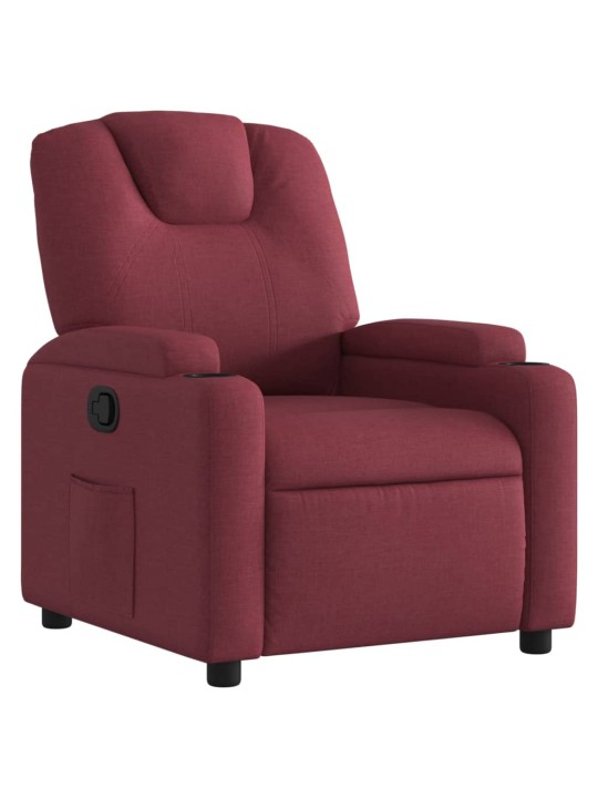 Polohovací křeslo vínové textil