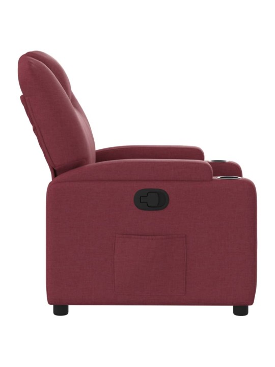 Polohovací křeslo vínové textil