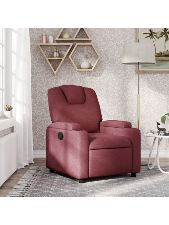 Polohovací křeslo vínové textil