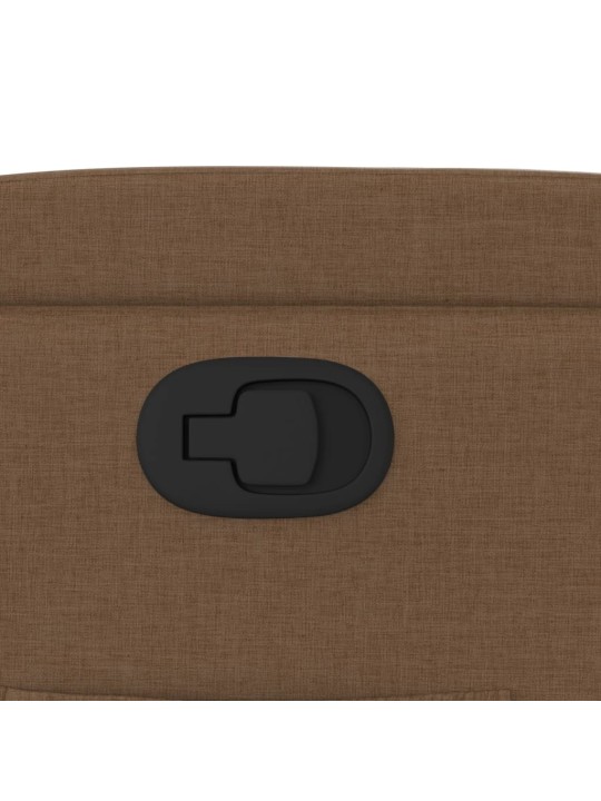 Polohovací křeslo hnědé textil