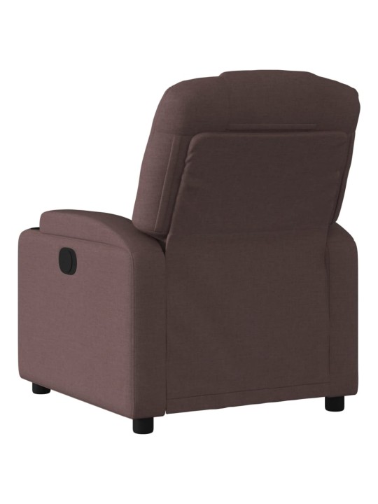 Polohovací křeslo tmavě hnědé textil