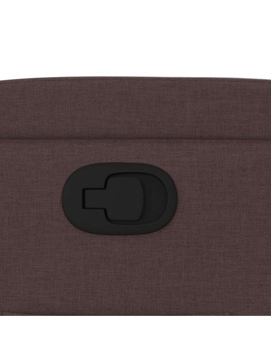 Polohovací křeslo tmavě hnědé textil