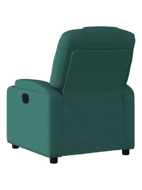 Polohovací křeslo tmavě zelené textil