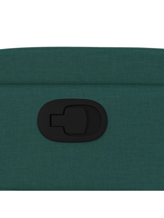 Polohovací křeslo tmavě zelené textil