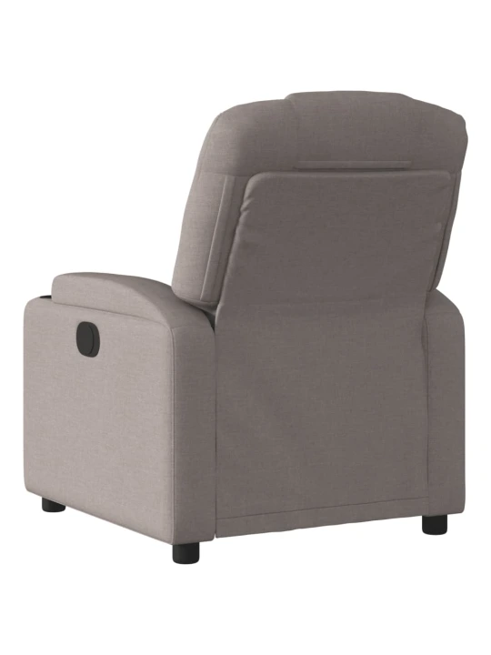 Polohovací křeslo taupe textil
