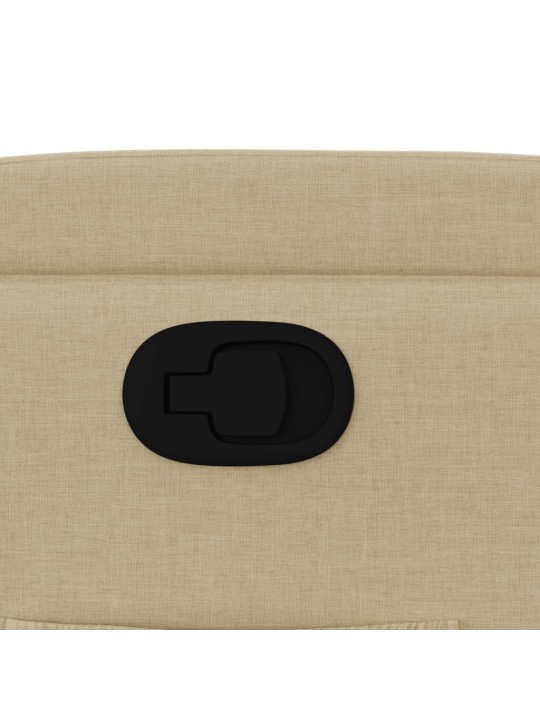 Polohovací křeslo krémové textil