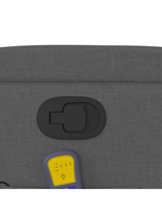 Masážní polohovací křeslo tmavě šedé textil