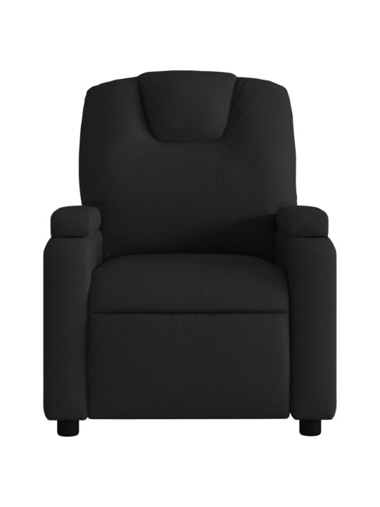Masážní polohovací křeslo černé textil