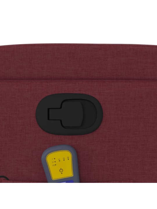 Masážní polohovací křeslo vínové textil