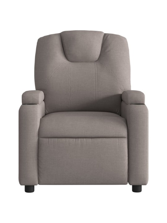 Masážní polohovací křeslo taupe textil