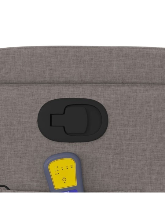 Masážní polohovací křeslo taupe textil