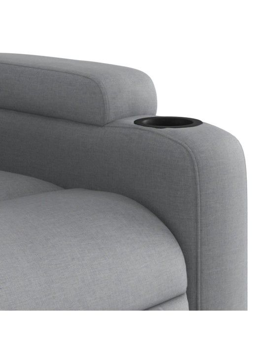 Polohovací křeslo světle šedé textil