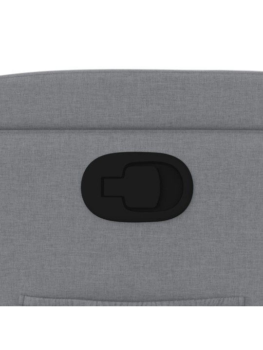 Polohovací křeslo světle šedé textil