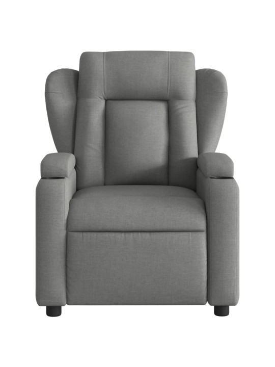 Polohovací křeslo tmavě šedé textil
