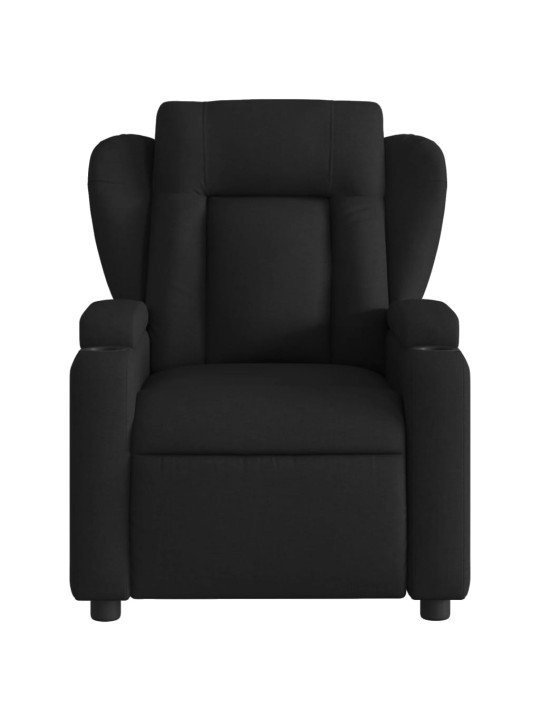 Polohovací křeslo černé textil