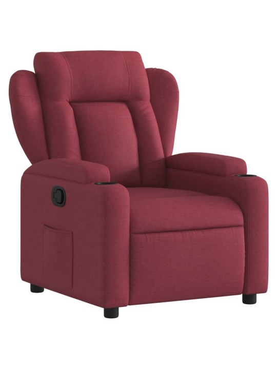 Polohovací křeslo vínové textil
